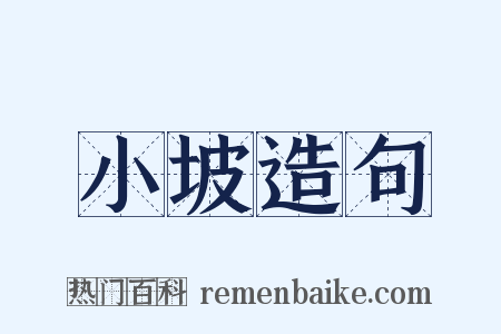 小坡造句是什么意思的图片